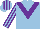 Silk - Light blue, purple chevron, striped sleeves and cap