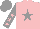 Silk - pink, grey star, grey sleeves, pink stars, grey cap