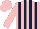 Silk - Pink and dark blue stripes