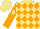 Silk - Khaki and orange diamonds, khaki diamond on orange sleeves