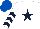 Silk - WHITE, DARK BLUE star, chevrons on sleeves, ROYAL BLUE cap