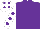 Silk - purple, purple spots on white sleeves, purple spots on white cap