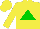 Silk - Yellow, green triangle, yellow cap