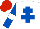 Silk - White, royal blue cross of lorraine, royal blue sleeves, white armlets, red cap