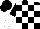 Silk - Black and white blocks, black and white halved slvs