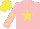 Silk - Pink, yellow star, pink sleeves, yellow stars and cap