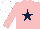 Silk - PINK, DARK BLUE star, WHITE cap