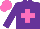 Silk - Purple body, rose saint's cross andre, purple arms, rose cap
