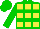 Silk - Green, green diamonds on yellow squares