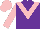 Silk - Purple, pink chevron & sleeves, pink cap