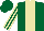 Silk - Dark green, beige panel, striped sleeves, dark green cap