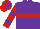 Silk - Purple, red hoop, red and purple hooped sleeves, hooped cap