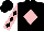 Silk - Black, pink diamond, black diamonds on pink sleeves