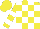 Silk - Yellow & white blocks, white bars on yellow sleeves, yellow cap