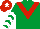 Silk - Emerald green, red chevron, emerald green and white chevrons on sleeves, red cap, white star