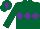Silk - Dark green, purple triple diamond, purple diamond on cap