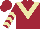 Silk - Maroon, beige chevron, chevrons on sleeves