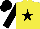 Silk - Yellow, black star & sleeves, black cap