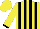 Silk - Yellow, black stripes, yellow sleeves, black cuffs