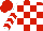 Silk - Red and white blocks, red chevrons on white sleeves, red cap