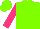 Silk - Neon green, neon pink sleeves