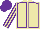 Silk - Tan, purple seams, purple stripes on sleeves, purple cap