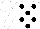 Silk - White, black dots,