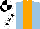 Silk - Light blue, orange stripe, white sleeves, black stars, black and white quartered cap