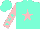 Silk - Aqua ,pink star, aqua stars on pink sleeves