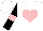 Silk - White, pink heart, black sleeves, pink armlets, white cap