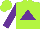 Silk - Lime green, purple triangle, purple sleeves