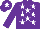 Silk - Purple, white stars, white star on cap
