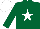 Silk - dark green, white star, white cap