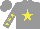 Silk - Grey, yellow star, yellow stars on grey sleeves, grey cap
