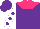 Silk - Purple, hot pink yoke, purple dots on white sleeves
