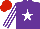 Silk - Purple, white star, white and purple striped sleeves, red cap