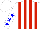 Silk - White and red stripes, white stars on blue, red and blue stars on white sleeves, white cap