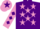 Silk - PURPLE,mauve stars,mauve sleeves,purple diamonds,mauve cap,purple star
