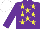 Silk - Purple, yellow stars, white cap