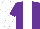 Silk - purple, white stripe, halved sleeves, white cap