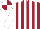 Silk - Maroon and white stripes, white sleeves, white and maroon quartered cap