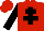 Silk - Red body, black cross of lorraine, black arms, red cap