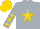 Silk - Silver, gold star, silver sleeves, gold stars, gold cap