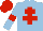 Silk - Light blue, red cross of lorraine, red armlets, red cap