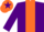 Silk - PURPLE, orange panel, orange cap, purple star