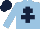 Silk - light blue, dark blue cross of lorraine, dark blue cap