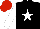 Silk - Black, white star and sleeves, red cap