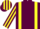 Silk - Maroon, Yellow braces, striped sleeves and cap