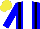 Silk - Blue, black stripes, white stripe, blue sleeves, yellow cap