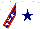 Silk - White, navy blue star, white stars on navy sleeves, red stripes